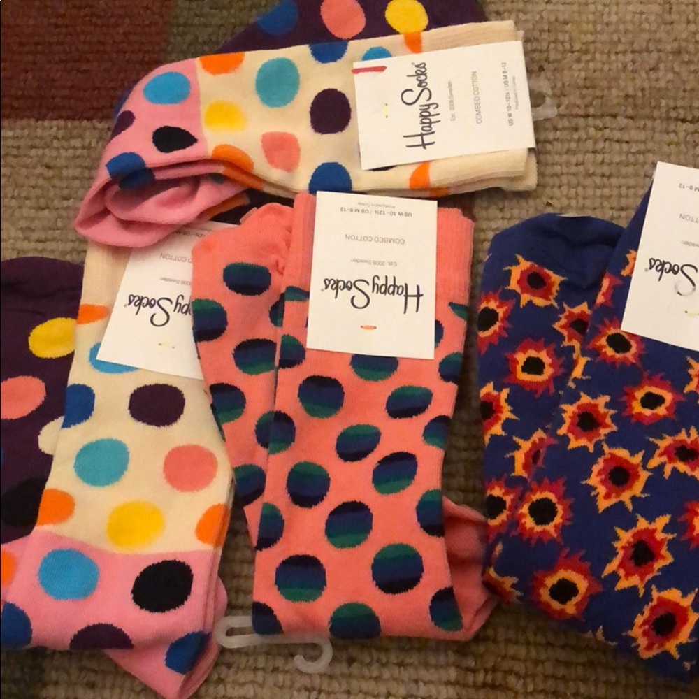 Happy socks four patterns four pairs